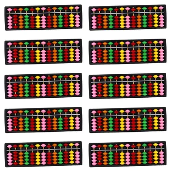 10X hordozható műanyag Abacus aritmetikai abakusz számítási eszköz