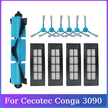 11PCS Cecotec Conga 3090 robotporszívóhoz Csere tartozékok Fő oldalkefe Hepa szűrő háztartási tisztítás