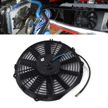 12V 80W Push Pull vékony elektromos radiátor hűtőventilátor 12in - 1600 CFM - Kiváló minőségű ABS műanyag - univerzális autócseréhez