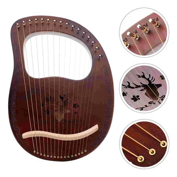 16 Tone Lyre 16-Tone Wood Harp Ancient Style fa kézi hangszer