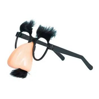 2/4/6PCS Vicces Nagy orr szemüveg Szórakoztató trükk Bolond kellékek Szórakozás Műanyag jelmez kellékek Szemüveg Halloween jelmezek Forró eladás