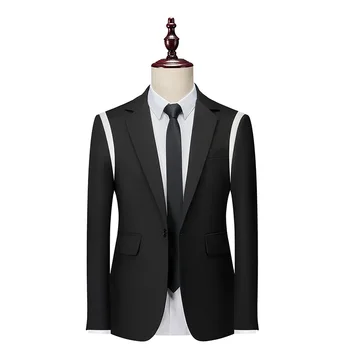 2023 Új férfi öltöny alkalmi egyszínű üzleti öltöny kabát divat egyöltöny felső laza divat sokoldalú öltönykabát