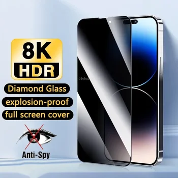 2Pcs HD kukucskáló edzett üveg iPhone 14 Pro Max 13 12 Mini 11 Pro XS XR képernyővédő fólia iPhone 8 7 14Plus üveghez