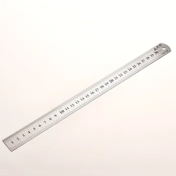 30cm rozsdamentes acél egyenes vonalzó kétoldalas fém vonalzók mérőeszközök írószerek Iskolai irodaszerek