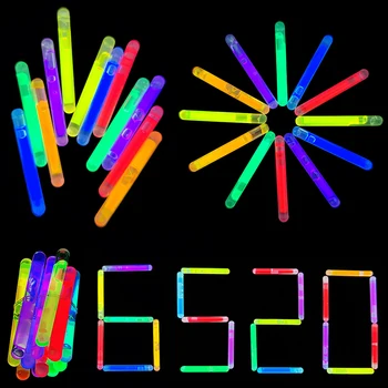 36db/set Mini Multicolor Glow Stick Party fluoreszcens fény Neon születésnapi esküvőre Izzó botok Fényes kellékek