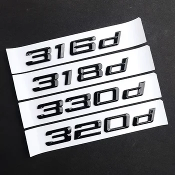 3d ABS fekete autó csomagtartó betűk 316d 318d 320d 325d 330d 335d 340d embléma logó matrica BMW E46 E90 F30 F31 G20 tartozékokhoz