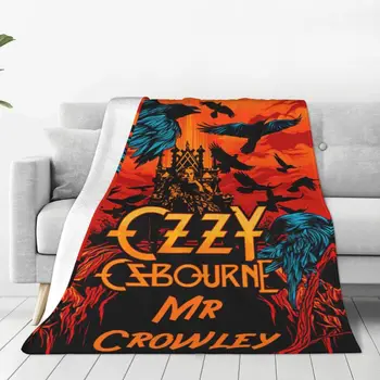 3D nyomtatott Ozzy Osbourne takarók lélegző puha flanel téli heavy metal zenekar rock takaró kanapéhoz otthoni ágynemű