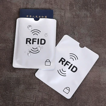5Pcs Anti RFID kártyatartó blokkoló olvasózár Bankkártya azonosító kártya tok védő Fém hitelkártya tartó alumínium tok