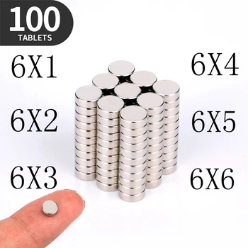 6X1 6x2 6x3 6x4 6x5mm mágnes forró ritkaföldfém neodímium mágnes kis kerek mágnes erős mágnesek kiváló minőségű