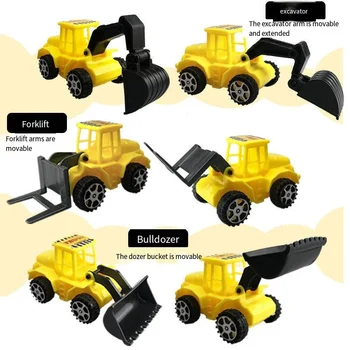 Ajándékba - Gyermek mérnöki autó játék autó készlet szimuláció mini kotrógép játék modell