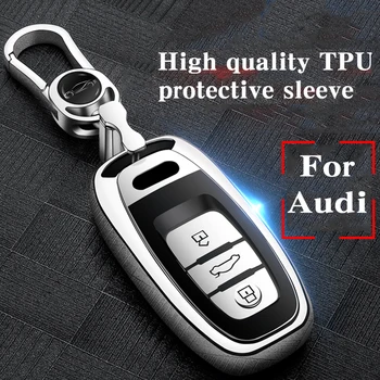 Audi A4L A6L Q5 A8 A5/A7 S5/S7 intelligens 3 gombos távirányítóhoz Kulcs nélküli, kiváló minőségű TPU + ABS autós kulcstok