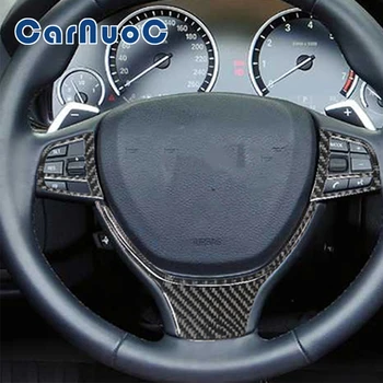 Autó kormánykerék matricák Belső tartozék díszítő csík BMW 6-os sorozat F12 F13 2011-2018 szénszálas anyagához