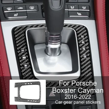 Autó sebességváltó panel matrica szénszálas belső Porsche Boxster Cayman 718 982 2016-2022 tartozékokhoz