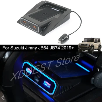 Autós telefontartó vezeték nélküli töltő Suzuki Jimny JB64 BJ74 tartozékokhoz Kettős USB autós töltő adapter 2019 2020 2021 2022 2023