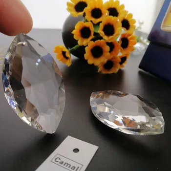 Camal 2db 50mm Clear K9 kristály lószemcsepp prizma függőlámpa világító rész dísz Suncatcher csillár függő esküvő