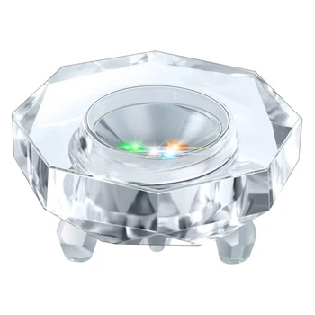 Crystal LED Light Base többszínű, automatikusan villogó talapzat színes show állvány megvilágított kijelzőlemez lapos felső felülettel