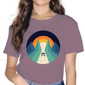 Csodálatos utazás Legújabb pólók Geometric Sunset Beach A táj Női grafikai szövet Streetwear póló o nyak túlméretezett 5XL