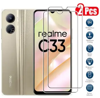Edzett üveg Realme C33 védőfólia képernyővédő fóliához a RealmeC33 2023 C 33 RMX3624 6.5