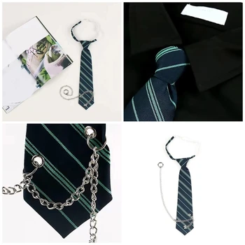 Elegáns JK nyakkendő gótikus fémlánccal Pillangó medál stílusos csokornyakkendő férfiaknak és nőknek