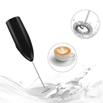 Elektromos kézi tojásverő konyhai mini tejhabosító rozsdamentes acél turmixgép keverő kávéhoz hordozható konyhai habverő szerszámok