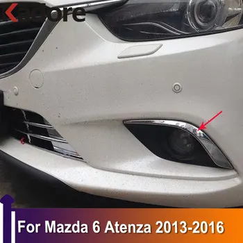 Első ködlámpa szemöldökcsíkok Mazda 6 Atenza 2013 2014 2015 2016 króm fej ködlámpa lámpa szemhéjak kárpitja autó kiegészítők