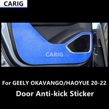 GEELY OKAVANGO/HAOYUE 20-22 ajtós rúgásgátló matrica módosított szénszálas mintájú belső autós film kiegészítők módosítása