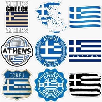 Görögország zászló Térkép embléma Koponya matricák Laptop ablak teherautó autó motorkerékpár lakóautó kerékpár fali sisak verseny terepjáró PVC matrica