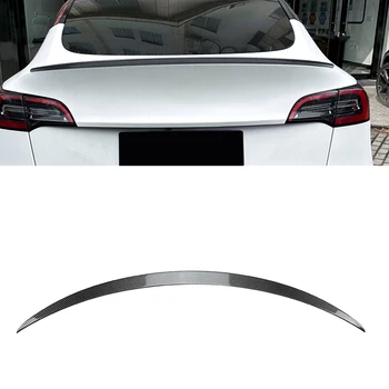 Hátsó csomagtérfedél spoiler szárny a Tesla Model Y 2020-hoz 2021 2022 2023 2024 fényes fekete/szénszálas megjelenésű ABS OEM stílusú hasítóajak