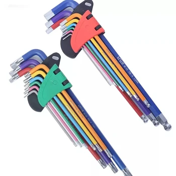  imbuszkulcs készlet L csavarkulcs készlet imbuszcsavarhoz 9DBS hosszú karú hatlapú kulcskészlet 1,5–10 mm-es hatlapkulcs kéziszerszámok kerékpárjavításhoz