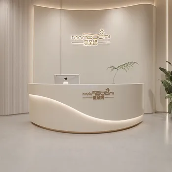 Irodai vezetői recepciók Európai luxus replika mobil pénztárasztal sarok Scrivania per Ufficio Luxus bútorok