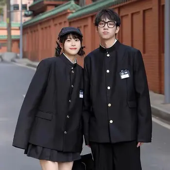 Japán főiskolai egyenruha Álló galléros öltöny kabát Top férfi tavaszi nyári főiskola szél trend férfi kabát iskolai egyenruha