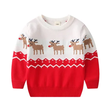 Karácsony Fiúk Lányok pulóver Téli Őszi Gyerekruházat Gyerek Party pulóver Kislány Kötöttáru Pulóver Kötött pulóver