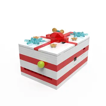 karácsonyi képeslap doboz visszafejtése modell 364 darab oktató játékok MOC építés