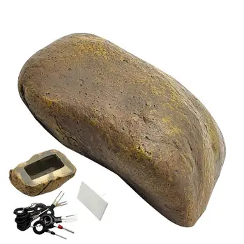 Kerti kő Tartalék kulcs elrejtése Hamis szikla álcázás A hamis kulcskő elterelése úgy néz ki, mint egy igazi kő biztonságos a kültéri udvarokon