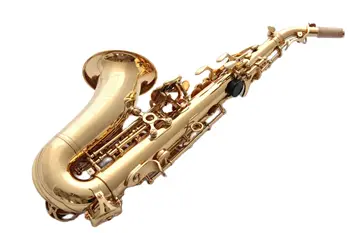 Klasszikus eredeti 803 egy az egyben szerkezet B-key professzionális ívelt szoprán szaxofon rézfúvós aranyozott SAX jazz hangszer