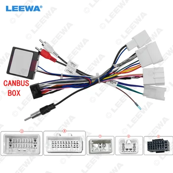 LEEWA autórádió 16 tűs kábelköteg Canbus dobozzal Toyota Prado/Sienna/Sequoia / Tundra / RX330 / RX300 audio kábel adapterhez