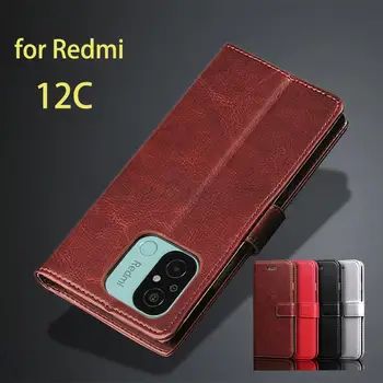 Luxus pénztárca tok Xiaomi Redmi 12C 13C Redmi 12 4G 5G tok Flip bőr telefonborító kártyatartó Tok telefon Shell Fundas