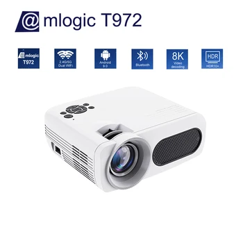 M7 projektor 300ANS lumen 2.4G + 5G kettős WiFi támogatás 8K videó kontrasztarány 1000 : 1 Android 9.0 projektor