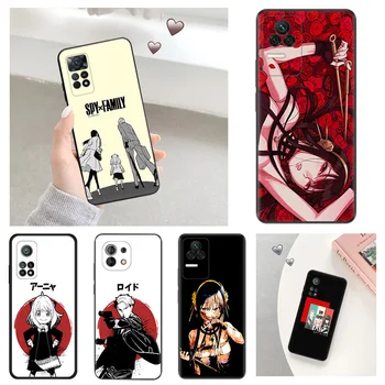 Matt telefontok Redmi 9A 9I 9C 10A 12C Note 9 10 Lite 10S 9S 11 Pro Plus 11S Mi 9T 10C Spy X Family anime fekete puha borítóval