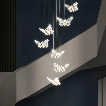 Mifuny függőlámpák Pillangó LED beltéri világítás otthoni étkezőasztalhoz Nappali hálószoba dekoráció Kristály függő lámpák