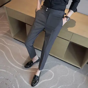 Nyári vékony férfi formális nadrág nadrág Férfi munka üzletember alkalmi szabás ruhák szociális öltöny ruházat elegáns C44