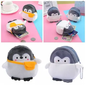 Rajzfilm pingvin érme pénztárca pénztáska plüss baba medál szép állat mini pénztárca USB kábel tasak fülhallgató tok kártyatartó