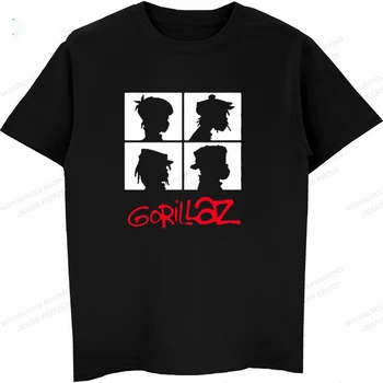 Rock Band Gorillaz póló férfi női divat póló pamut póló gyerekek hip-hop felsők pólók fiú pólók férfi pólók nyári camisetas