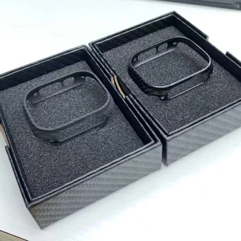 szénszálas S8Ultra 49 mm-es lökhárítótok Apple Watchhoz 49 mm-es szíj iwatch fémvázas védőtok