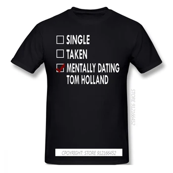 Tom Holland póló Randevú Tom Holland pólók Basic rövid ujjú pólók Plus size férfi pamut nyári póló utcai ruházat