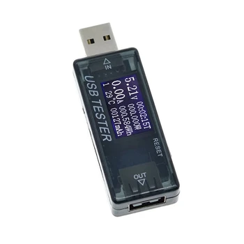 USB teszter Digitális voltmérő Volt mérő Power Bank Wattmérő feszültség teszter USB áram- és feszültségmérő fekete