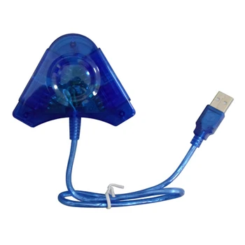 USB vezérlő Dual Player Adapter átalakító kábel PlayStation 2-höz PS2-höz Joypad PC-játékokhoz Kettős port