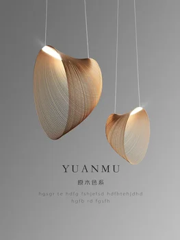 Étkező Csillár Nordic fa kreatív modern lámpa a nappaliban
