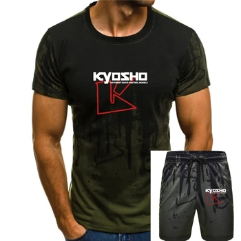 Új Kyosho Japan RC Racing póló grafikus póló fekete szín S-5XL pamut póló férfi nyári divat póló Euro méret