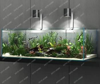 Üveg haltartály Téglalap alakú Kezdőlap Nagy, közepes és kis vízi növények Ökológiai táj Teknős korsó